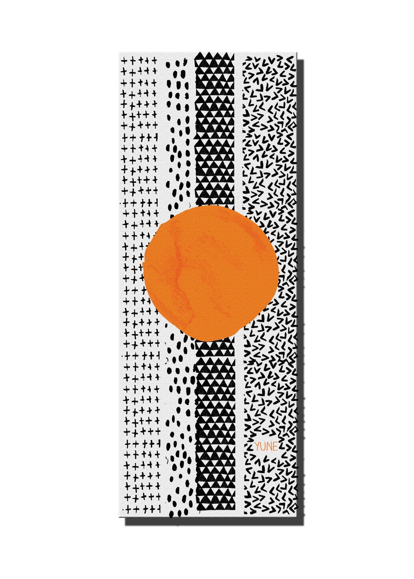 Esterilla de yoga de 6 mm, en colores  negra. blanca y naranja