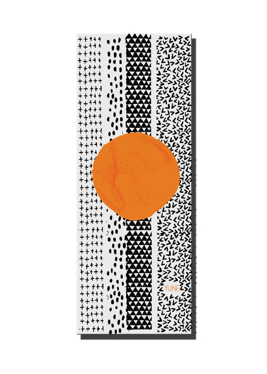 Esterilla de yoga de 6 mm, en colores  negra. blanca y naranja